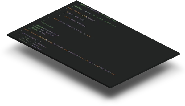 Programmcode auf dunklem Hintergrund